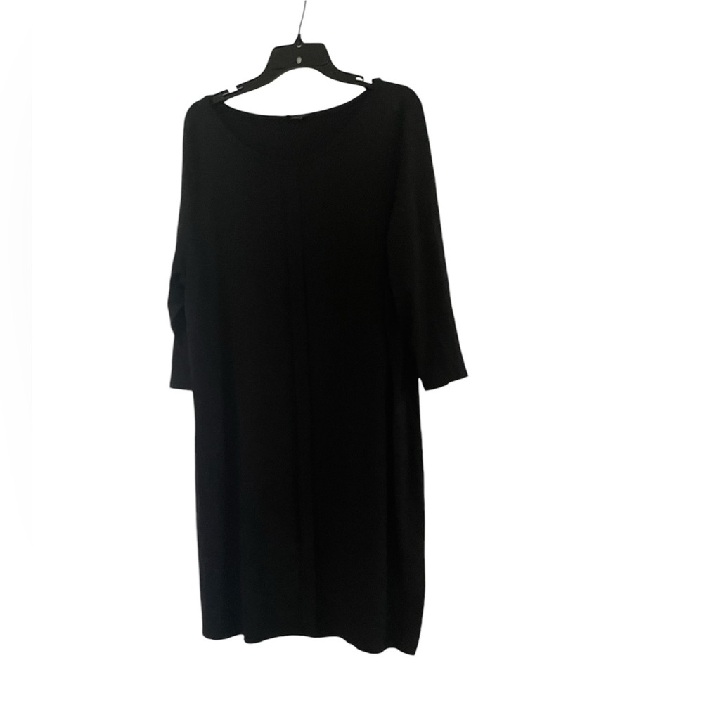 J JILL black 3/4 sleeve dress in size xl petite or smaller.